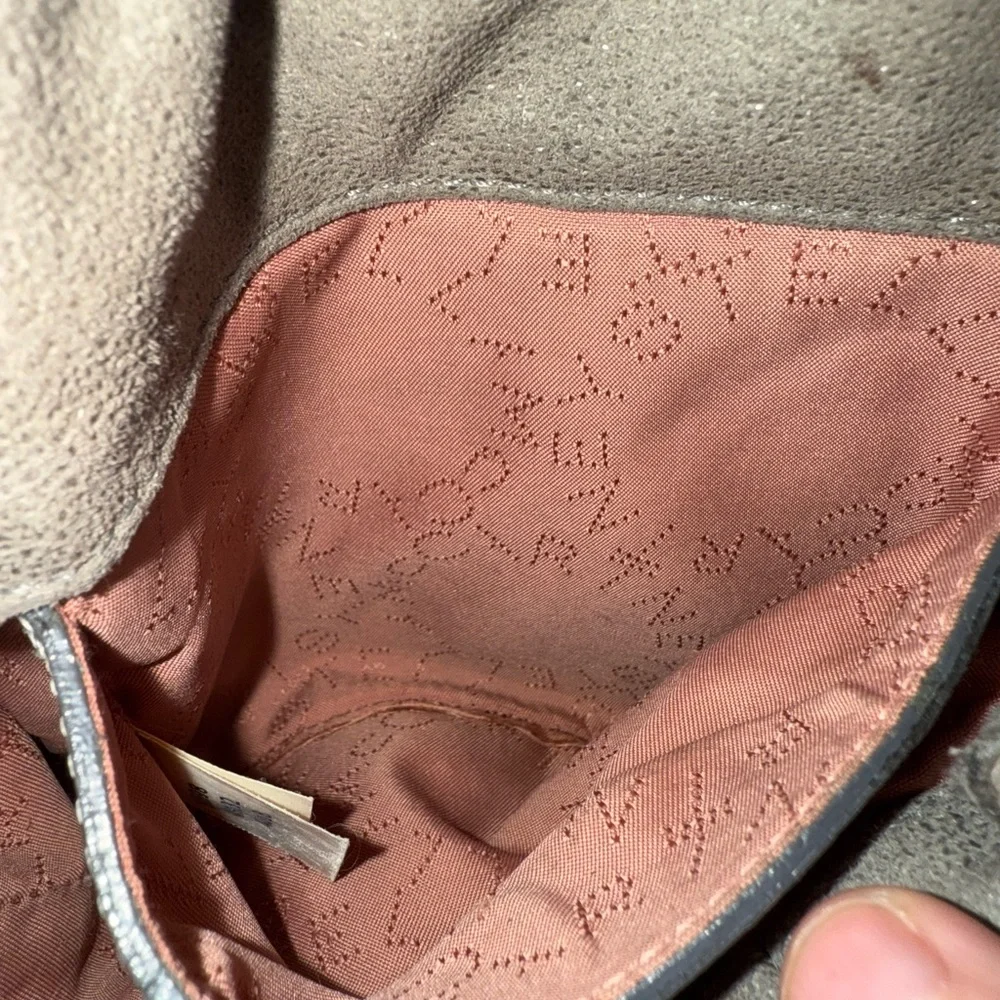 Stella McCartney Falabella Tiny Tote Authentic in Gray Vegan Suede - Picture 11 of 13